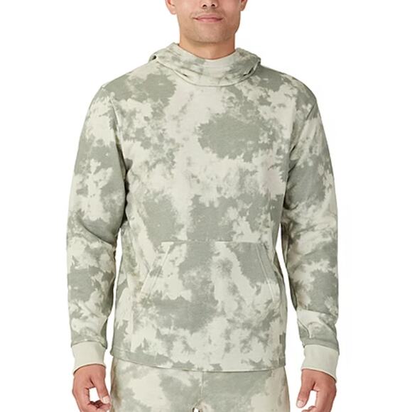 FILA Markith Pelican Mens Hoodie Sweatshirt Long Sleeve Tie Dye Gray Cream LG - Picture 1 of 15